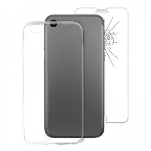 Σετ Θήκη Puro 0.3mm Nude Back Cover και Tempered Glass για iPhone 7/8 (Διαφανές)