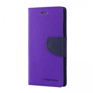 Θήκη Fancy Diary Flip Cover για iPhone X (Μωβ - Μπλε)