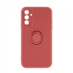 Θήκη Silicone Ring Back Cover με Προστασία Κάμερας για Samsung Galaxy A13 5G (Dark Pink)
