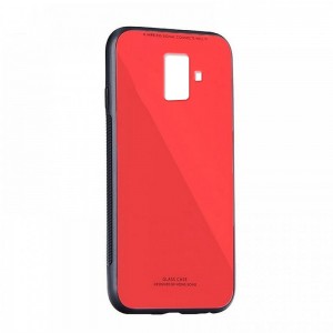 Θήκη MyMobi Glass Case Back Cover για Samsung Galaxy A6 2018 (Κόκκινο)