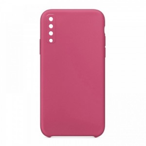 Θήκη OEM Silicone Back Cover με Προστασία Κάμερας για Samsung Galaxy A70 (Dark Pink) 