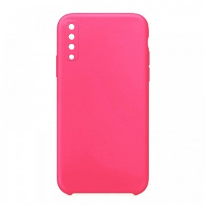 Θήκη OEM Silicone Back Cover με Προστασία Κάμερας για Samsung Galaxy S22 Ultra (Hot Pink)