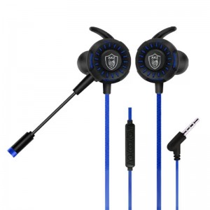 Gaming Ενσύρματο Headset AKZ GM-D1 με Μικρόφωνο (Μαύρο-Μπλε) 