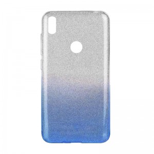Θήκη MyMobi Back Cover Σιλικόνη Shining Case για iPhone X/XS (Ασημί-Μπλε)
