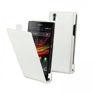 Θήκη Muvit Slim Elegant Flip Cover με Κάθετο Άνοιγμα για Sony Xperia U (Άσπρο)