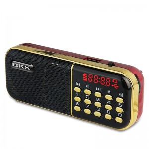 Ασύρματο Φορητό Ηχείο MP3 BKK B837 με FM Radio 3W (Κόκκινο - Μαύρο)