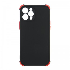 Θήκη Protective Silicone BiColor Back Cover για iPhone 12 Pro Max (Black)