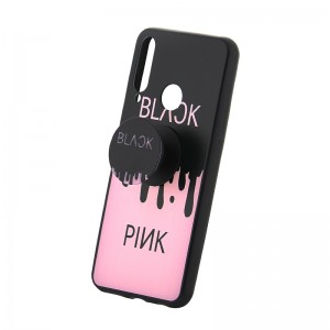 Θήκη με Popsocket Black & Pink Back Cover για Huawei Y5P (Design)
