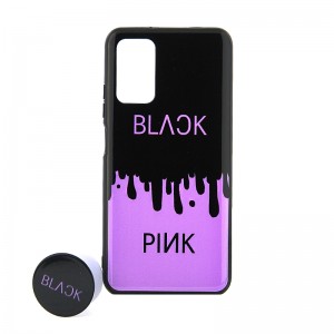 Θήκη με Popsocket Black & Pink Back Cover για Xiaomi Poco M3 (Design)