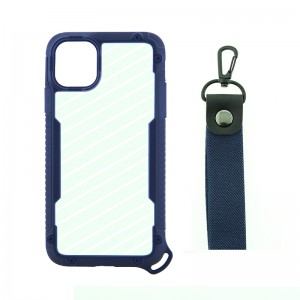 Θήκη OEM Bumper Back Cover με Λουράκι Χειρός για iPhone 11 (Μπλε)