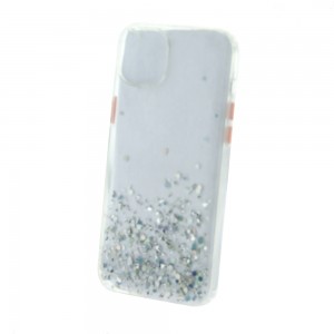 Θήκη Σιλικόνης Bumper Glitter Back Cover για iPhone 14 Plus (Διαφανές)