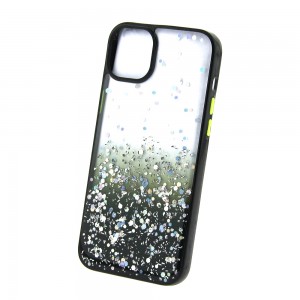 Θήκη Σιλικόνης Bumper Glitter Back Cover για iPhone 14 Plus (Μαύρο)