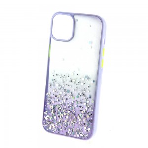 Θήκη Σιλικόνης Bumper Glitter Back Cover για iPhone 14 Plus (Μωβ)