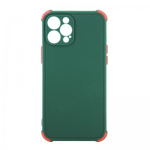 Θήκη Protective Silicone BiColor Back Cover για iPhone 12 Pro Max (Casal Green)
