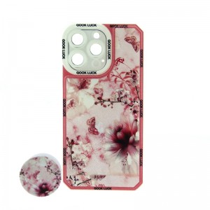 Θήκη Four Sided Airbag Cherry Blossom Back Cover με Προστασία Κάμερας και Popsocket για Realme C21Y (Design)