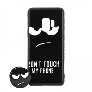 Θήκη με Popsocket Don't Touch My Phone Back Cover για Samsung Galaxy S9 (Design)