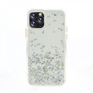 Θήκη Σιλικόνης Bumper Glitter Back Cover με Προστασία Κάμερας για iPhone 13 (Διαφανές)
