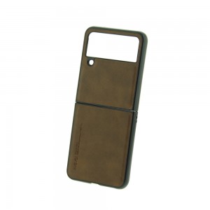 Θήκη X-level Earl Vintage Leather Back Cover για Samsung Galaxy Z Flip 4 (Brown)