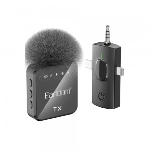 Ασύρματο Μικρόφωνο Earldom ET-MC12 Plug And Play με Lightning/Type-c/Jack 3.5mm
