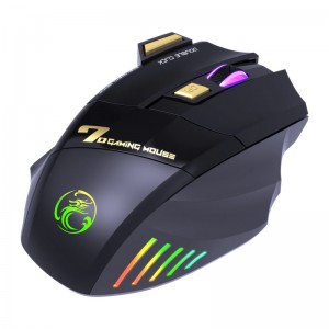 Ασύρματο 7D Gaming Ποντίκι iMice GW-X7 με LED Φωτισμό (Μαύρο)