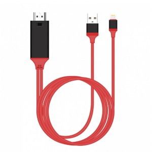 Καλώδιο Earldom ET-W5 HDMI -Lightning / USB Plug And Play 2m (Κόκκινο)