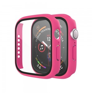 Θήκη Προστασίας με Tempered Glass για Apple Watch 45mm (Φούξ)