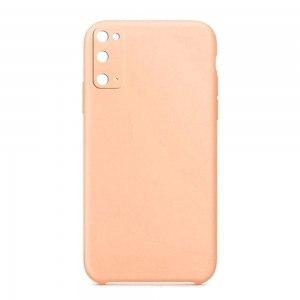 Θήκη OEM Silicone Back Cover με Προστασία Κάμερας για Samsung Galaxy S20 (Pale Pink) 