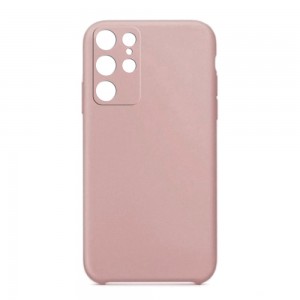Θήκη OEM Silicone Back Cover με Προστασία Κάμερας για Samsung Galaxy S22 Ultra (Dusty Pink)