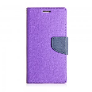 Θήκη MyMobi Fancy Diary Flip Cover για LG L70 (D320/D325) (Μωβ - Μπλε)