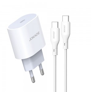 Φορτιστής Jokade JB010 με Καλώδιο Type-C σε Type-C Fast Charging 20W