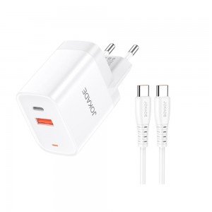 Φορτιστής Jokade JB082 με 1 Θύρα USB-A και 1 Θύρα USB-C Fast Charging 30W & Καλώδιο Type C to Type C 