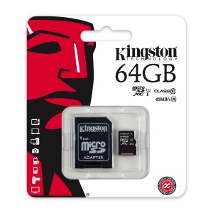 Kingston 64GB MicroSDXC Class 10