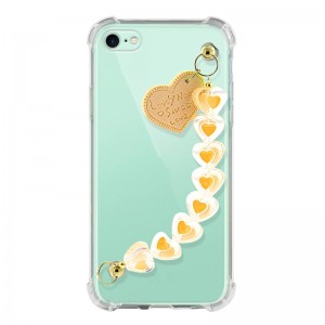 Θήκη Σιλικόνης Heart Chain Back Cover για iPhone 7/8 (Κίτρινο) 