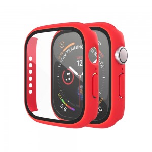 Θήκη Προστασίας με Tempered Glass για Apple Watch 38mm (Κόκκινο)