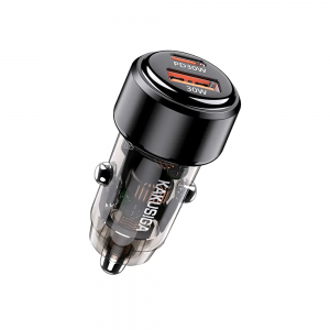Φορτιστής Αυτοκινήτου Kakusiga KSC-1175 1xUSB-A & 1xType-C 60W (Μαύρο)