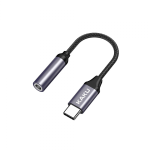 Braided Adapter Type C Kakusiga KSC-428 Male to Type C & Jack 3.5mm Female (Μαύρο)