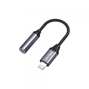 Braided Adapter Lightning Kakusiga KSC-428 Male to Lightning & Jack 3.5mm Female (Μαύρο)