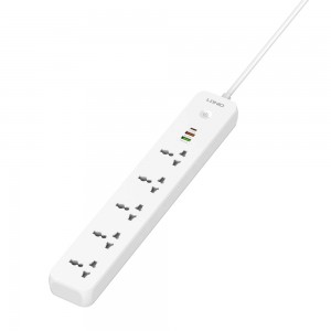 Πολύπριζο LDNIO SC5319 EU 5 Θέσεων με 2 Θύρες USB-A & 1 Θύρα USB-C 2M