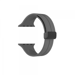 Ανταλλακτικό Λουράκι Σιλικόνης με Μαγνητικό Κούμπωμα για Apple Watch 38/40/41mm (Grey)