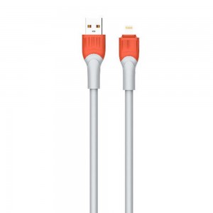Καλώδιο LDNIO LS603 USB-A to Lightning 3m (Άσπρο-Πορτοκαλί)