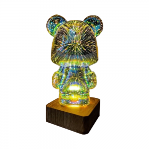 Διακοσμητική 3D Glass Lamp Bear με USB (Design)