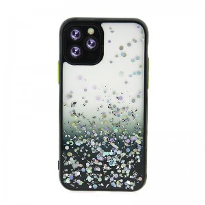 Θήκη Σιλικόνης Bumper Glitter Back Cover για iPhone 11 Pro (Μαύρο)