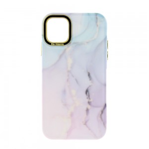 Θήκη Gold Accent Marble Back Cover Σιλικόνης για iPhone 11 (Mix Color)