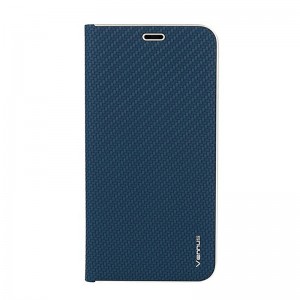 Θήκη Vennus Book Carbon Flip Cover για Huawei Mate 20 Lite (Μπλε)