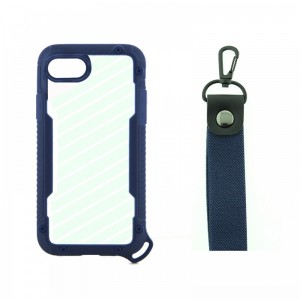 Θήκη OEM Bumper Back Cover με Λουράκι Χειρός για iPhone 7/8 Plus (Μπλε)