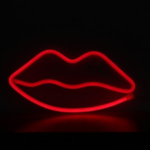 Επιτοίχιο Φωτιστικό Neon-LED σε Σχήμα Χείλη (Κόκκινο)