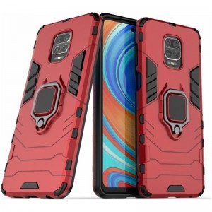 Θήκη OEM Ring Armor Kickstand Back Cover για Samsung Galaxy Z Flip 3 (Κόκκινο - Μαύρο)