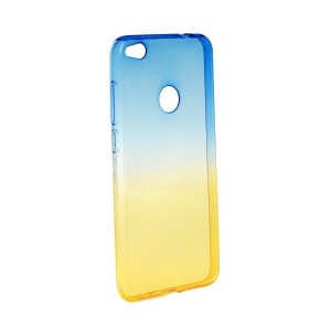 Θήκη MyMobi Back Cover Σιλικόνη Ombre Case για Samsung Galaxy A3 2017  (Κίτρινο-Μπλε)