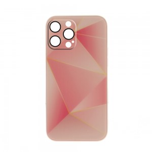 Θήκη Silicone & Glass Pink Lines Back Cover με Προστασία Κάμερας για iPhone 11 Pro Max (Design)