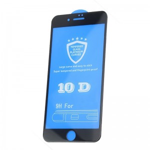 Premium Tempered Glass 10D Full Glue για iPhone 7/8 Plus (Μαύρο) 